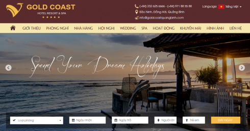 Website Gold Coast Hotel Resort & Spa chính thức đi vào hoạt động
