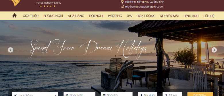 Website Gold Coast Hotel Resort & Spa chính thức đi vào hoạt động